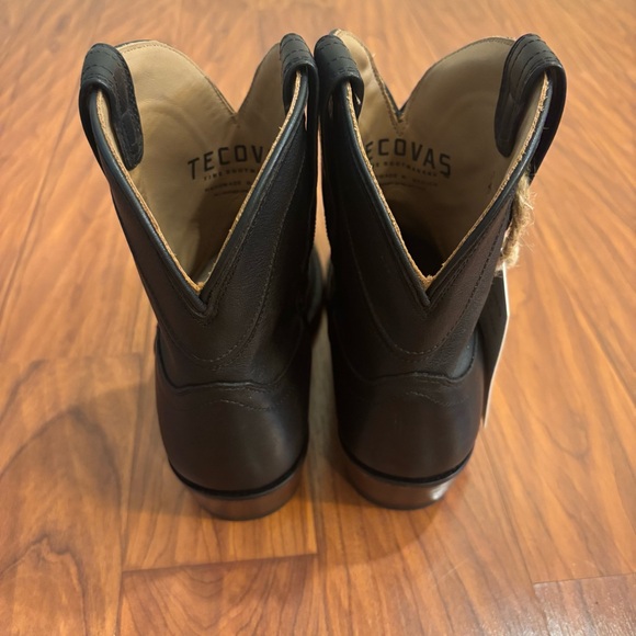 NWT Tecovas The Penny Midnight Black Leather Calf Short Western Boots Womens 7 - Picture 3 of 8